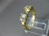 ESTATE .64CT BAGUETTE & ROUND DIAMOND 14KT Y SEMI MOUNT ENGAGEMENT RING #9570