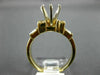 ESTATE WIDE .49CT DIAMOND 14KT YELLOW GOLD 3D SEMI MOUNT ENGAGEMENT RING #4117