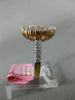 ESTATE WIDE 1.5CT WHITE & PINK DIAMOND 18K ROSE GOLD 3D ROUND SEMI ETERNITY RING