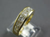 WIDE 1.65CT DIAMOND 14KT YELLOW GOLD CLASSIC PRINCESS CHANNEL ANNIVERSARY RING