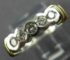 ESTATE .35CT DIAMOND 14K TWO TONE GOLD 3D 5 STONE BEZEL ANNIVERSARY RING #3766