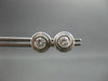 ESTATE .50CT DIAMOND 14KT WHITE GOLD BEZEL STUD EARRINGS 8mm BEAUTIFUL!! #96405