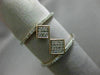 ESTATE WIDE .32CT DIAMOND 14K ROSE GOLD 3D DOUBLE ROW GRADUATING SQUARE FUN RING