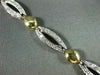 ESTATE WIDE 1.20CT DIAMOND 14KT WHITE & YELLOW GOLD OVAL TENNIS BRACELET #11318