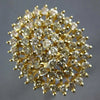 EXTRA LARGE 4CT DIAMOND 14KT YELLOW GOLD MULTI ROW OVAL CLUSTER FUN RING #27286