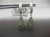 ESTATE 1.0CT WHITE & YELLOW DIAMOND 14KT WHITE GOLD PEAR SHAPE HANGING EARRINGS