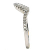 .22CT DIAMOND 18KT WHITE GOLD 3D SEMI CIRCULAR V SHAPE WEDDING ANNIVERSARY RING
