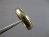 ESTATE 14K 2 TONE GOLD 3D CLASSIC SOLID 6MM SHINY MILGRAIN MENS ANNIVERSARY RING