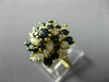 ESTATE WIDE 2.0CT DIAMOND & AAA SAPPHIRE 14KT YELLOW GOLD SWIRL FLOWER LOVE RING