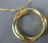 ESTATE 14KT YELLOW AND ROSE GOLD 3D CLASSIC CIRCLE OF LIFE ROPE FUN NECKLACE