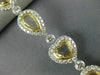 LARGE 13.95CT WHITE & FANCY YELLOW DIAMOND 18KT TWO TONE GOLD 3D TENNIS BRACELET