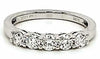 .73CT DIAMOND 18K WHITE GOLD ROUND CLASSIC 5 STONE SHARED PRONG ANNIVERSARY RING