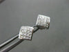 ESTATE .60CT PRINCESS CUT DIAMOND 14KT WHITE GOLD SQUARE EARRINGS AMAZING #21711