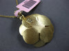ESTATE LARGE .19CT DIAMOND 14KT 2 TONE GOLD 3D FLOWER FUN FLOATING PENDANT