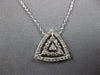 .36CT DIAMOND 14KT WHITE GOLD 3D TRIANGULAR SOLITAIRE BY THE YARD FUN NECKLACE