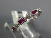 .72CT DIAMOND AAA RUBY 18K WHITE GOLD ROUND & PRINCESS FILIGREE ANNIVERSARY RING