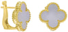 AAA MOTHER OF PEARL 18KT YELLOW GOLD FLOWER FILIGREE LEVERBACK HANGING EARRINGS