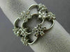 ESTATE WIDE .46CT DIAMOND 14K WHITE GOLD MULTI FLOWER BUTTERFLY ANNIVERSARY RING