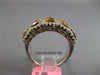 2.43CT WHITE & INTENSE FANCY ORANGE DIAMOND 18KT 2 TONE GOLD 3D ANNIVERSARY RING