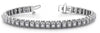 ESTATE 3CT DIAMOND 14KT WHITE GOLD ROUND SQUARE SETTING FILIGREE TENNIS BRACELET