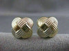ESTATE 18KT TRI WHITE ROSE YELLOW GOLD OMEGA CLIP FILIGREE KNOT EARRINGS #21065