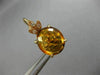 ANTIQUE LARGE 15.15CT DIAMOND & AAA CITRINE 14KT YELLOW GOLD 3D HANGING EARRINGS