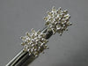 ESTATE .40CT DIAMOND 14KT WHITE GOLD CLASSIC CLUSTER FLOWER STAR STUD EARRINGS