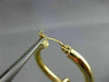 ESTATE 14KT YELLOW GOLD 3D CLASSIC BELL CHARM HANGING HOOP EARRINGS 3mm #25678