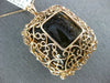 EXTRA LARGE 186.80CT DIAMOND & AAA SMOKY TOPAZ 14KT ROSE GOLD FILIGREE PENDANT