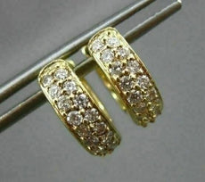 ESTATE .35CT DIAMOND 14KT YELLOW GOLD CLASSIC CHANNEL HUGGIE EARRINGS #18341