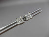 ESTATE LARGE 1.0CT PRINCESS DIAMOND 14KT WHITE GOLD STUD EARRINGS 5mm #23819