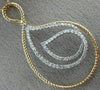 ESTATE LARGE .40CT DIAMOND 18KT WHITE & ROSE GOLD 3D TEAR DROP FLOATING PENDANT