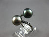 .30CT BLACK DIAMOND & AAA TAHITIAN PEARL 18K BLACK GOLD 3D CRISS CROSS LOVE RING