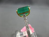 4.77CT DIAMOND & AAA EMERALD 18K 2 TONE GOLD EMERALD CUT & ROUND ENGAGEMENT RING