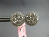 EXTRA LARGE 2.35CT DIAMOND 14KT WHITE GOLD CLUSTER INVISIBLE HALO STUD EARRINGS