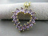 ESTATE 1.92CTW AMETHYST OPEN HEART 14KT YELLOW GOLD PENDANT + 16" CHAIN #11475