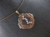 LARGE 21.53CT DIAMOND & AAA PINK TOPAZ 18K ROSE GOLD SQUARE WEB FLOATING PENDANT
