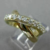 ESTATE WIDE .70CT ROUND DIAMOND 14K YELLOW GOLD 3D X LOVE INFINITY LOVE FUN RING