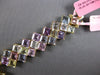 EXTRA LARGE 49.01CT AAA MULTI GEM 18KT YELLOW GOLD PRINCESS GEOMETRICAL BRACELET