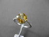 ESTATE 2.64CT DIAMOND & YELLOW TOPAZ 14KT WHITE GOLD 3D FLOATING ENGAGEMENT RING