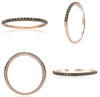 .15CT CHOCOLATE FANCY DIAMOND 14KT ROSE GOLD 3D ROUND SEMI ETERNITY WEDDING RING