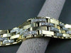 ESTATE WIDE LONG 4.0CT DIAMOND 14K WHITE & YELLOW GOLD MULTI LINK BRACELET #2226