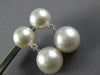 .25CT DIAMOND & AAA SOUTH SEA & TAHITIAN PEARL 18KT WHITE GOLD HANGING EARRINGS