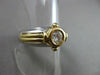 ESTATE .33CT DIAMOND 14KT TWO TONE GOLD SOLITAIRE BEZEL ENGAGEMENT RING #22426