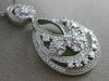 ANTIQUE LARGE 2.60CT DIAMOND 14K WHITE GOLD MILGRAIN FLOWER CLUSTER PENDANT 2075
