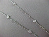 ANTIQUE 2.0CT DIAMOND 14KT WHITE GOLD FLOWER CLUSTER BY THE YARD NECKLACE #2676