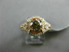 LARGE 1.56CT WHITE & CHOCOLATE FANCY DIAMOND 14K ROSE GOLD HEART ENGAGEMENT RING