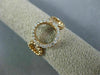 ESTATE .25CT DIAMOND 14KT ROSE GOLD ROUND BEADED CIRCLE OF LIFE CLASSIC FUN RING