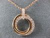 ESTATE 18KT ROSE GOLD 3D CLASSIC CIRCLE OF LIFE INTERTWINING FUN PENDANT