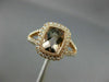 ESTATE 1.62CT DIAMOND & AAA MORGANITE 14K ROSE GOLD CUSHION HALO ENGAGEMENT RING